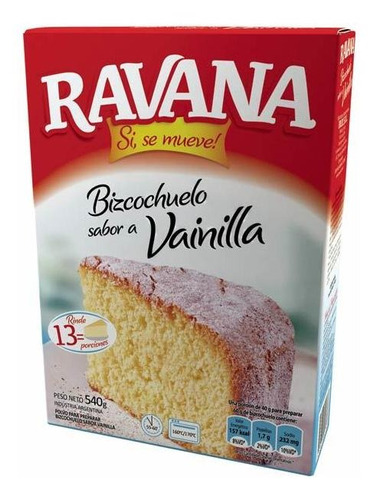 Pack X 18 Unid. Bizcochos  Vainilla 540 Gr Ravana Bizcochue