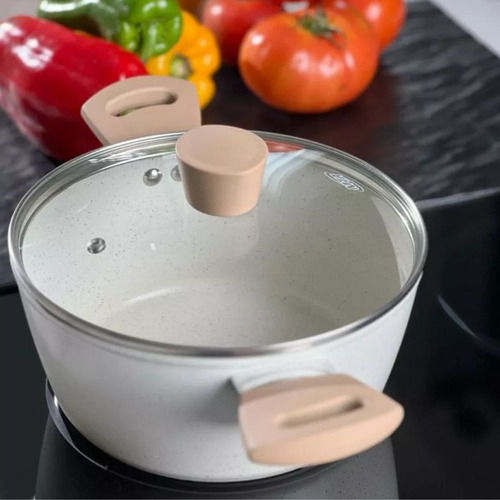 Conjunto Panelas Antiaderente Mta Ceramic Flon Carmela 3 Pçs