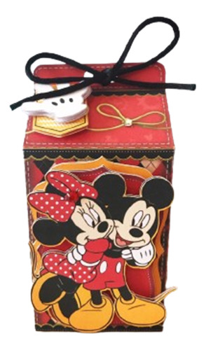 10 Cajitas Milk Box En 3d De Mickey Y Minnie Mouse