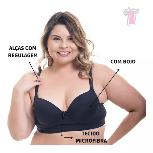 Soutien Plus Size Em Microfibra Ref 1013b