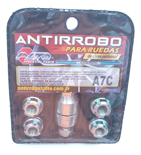 Bulon Tuerca Antirrobo Jeep Wrangler Hasta 2012