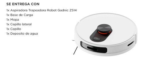 Aspiradora Trapeadora Robot Gadnic Modos Limpieza Con Base