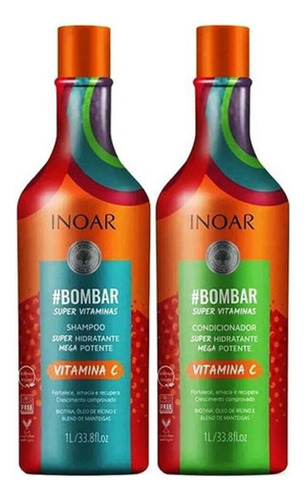 Kit Shampoo E Condicionador Bombar 1 Litro Inoar