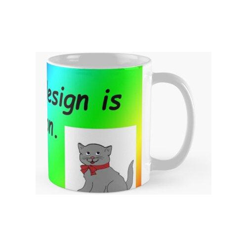 Taza El Diseño Gráfico Es Mi Pasión Rainbow Comic Sans Calid