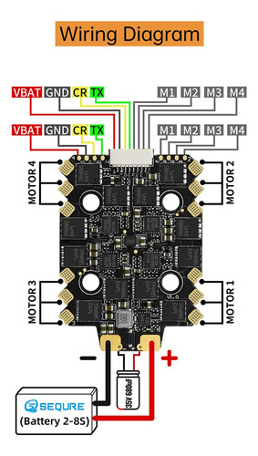 E70 G1 4 En 1 Esc 2-8s 70a Blheli 32 Bits 128 K Uav Esc Para