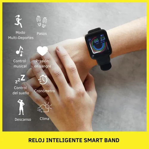 Reloj Smart Watch Inteligente Mujer/hombre Cuadrado Dinax