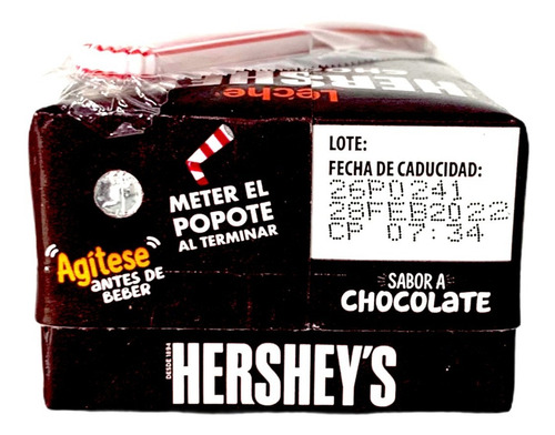 Imagen 4 de 4 de Leche Malteada Sabor Chocolate Hersheys Leche 236 Ml