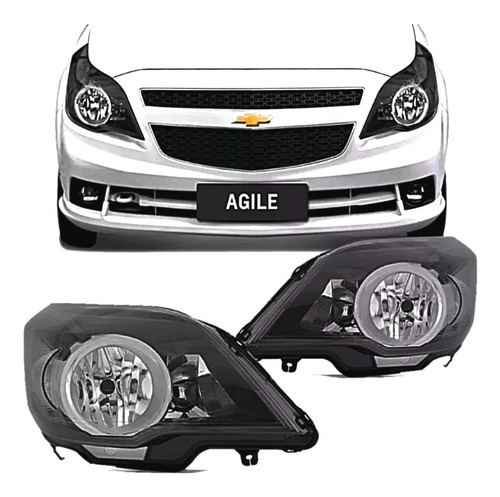 Juego Optica Chevrolet Agile 2009 2010 2011 2012 F/negro. 