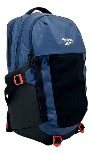 Mochila Camping Reebok Sujecion De Valija Trekking Viajes Color Azul Diseño De La Tela Liso