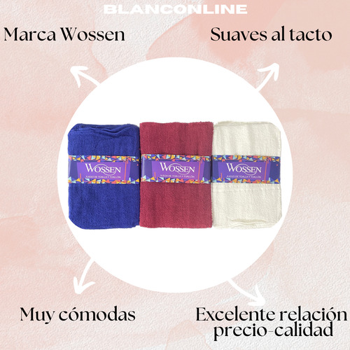 Pack X3 Juego De Toalla Y Toallón 100% Algodón Económico Surtido Lisa