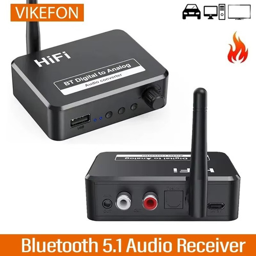 Receptor De Audio Bluetooth 5.1 Digital A Convertidor Aux De