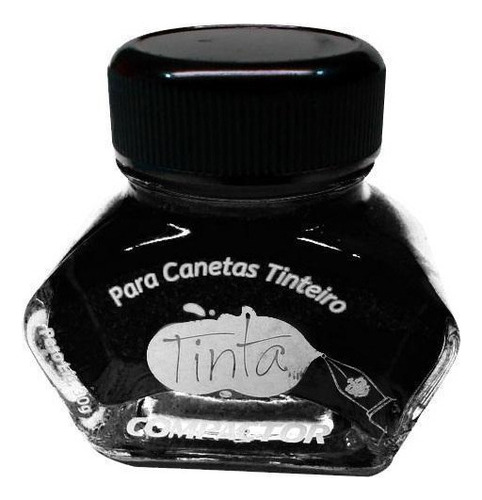 Tinta Para Caneta Tinteiro Compactor 30ml - Preto