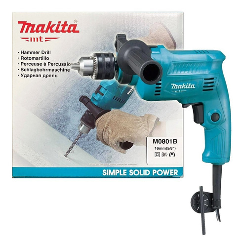 Taladro Rotomartillo De 1/2 De 500w Makita M0801b Color Turquesa Frecuencia 60