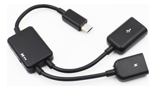 2 Em 1 Micro Usb Otg Cord Hub Power Adapter Cabo Para Cellph