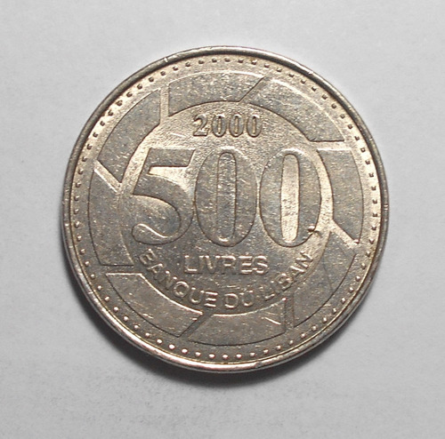 Líbano Moneda De 500 Libras 2000 - Km#39