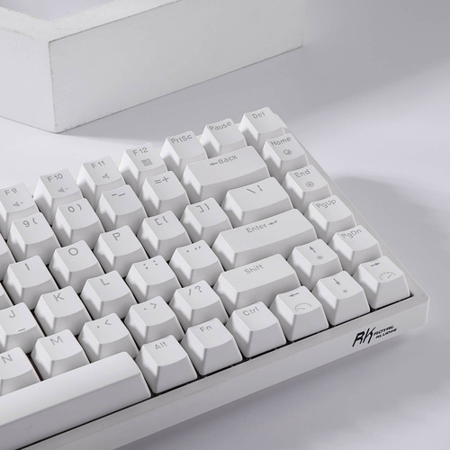 Imagen 10 de 10 de Teclado Inalambrico Blanco Rgb Royal Kludge Rk84 Tkl Brown S