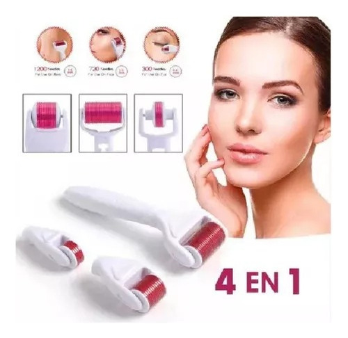 Derma Roller Rodillo Facial Microagujas Regenera 4 En 1
