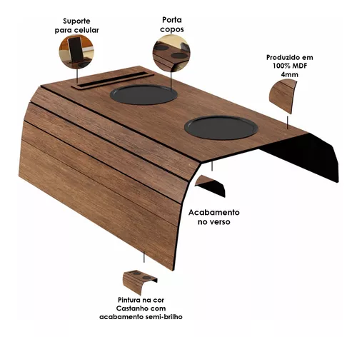 Bandeja sofá de madera flexible: comodidad y seguridad
