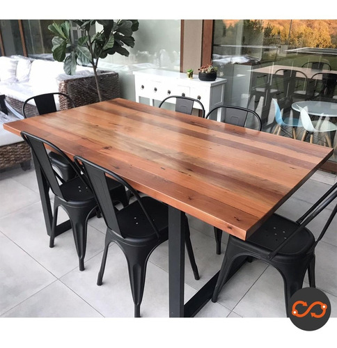 Mesa De Comedor De Madera Reciclada ( Roble)