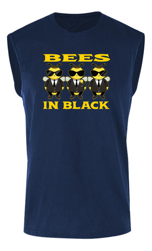 Playera Sin Mangas De Abejas De Negro - Bees In Black