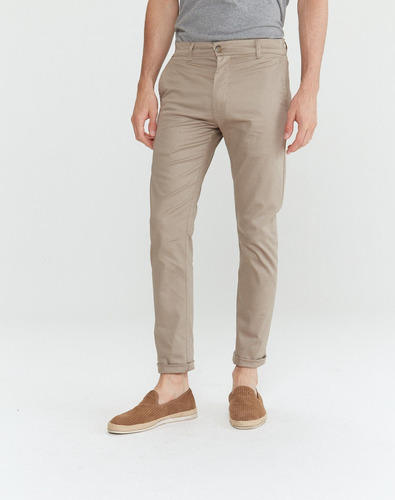 Pantalón Chino Sidney, Gabardina, Tostado, Equus