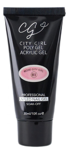 Polygel City Girl Uv/led Uñas Esculpidas 30ml Color 01 Rose Color 01 rose city girl