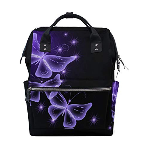 Bolsas De Pañales Moradas Con Diseño De Mariposas Y Moda Par