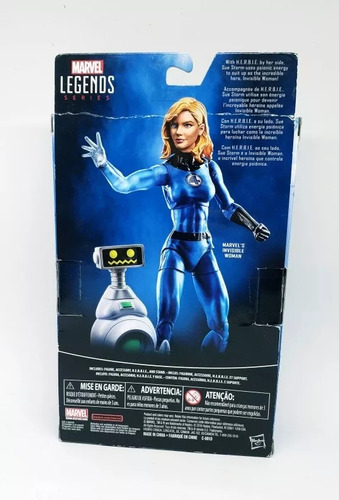 Bonecos de ação Hasbro Legends Series Invisible Woman e H.E.R.B.I.E., pacote com 2