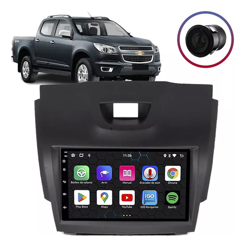 Central Multimídia S10 Ls Lt Ltz 2012 2013 2014 2015 2016 Com Espelhamento Android Ios 