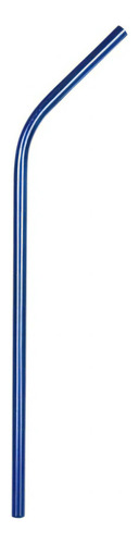 Set 3 Popotes Acero Inoxidable Pajilla Ecologico Bebida Color Azul