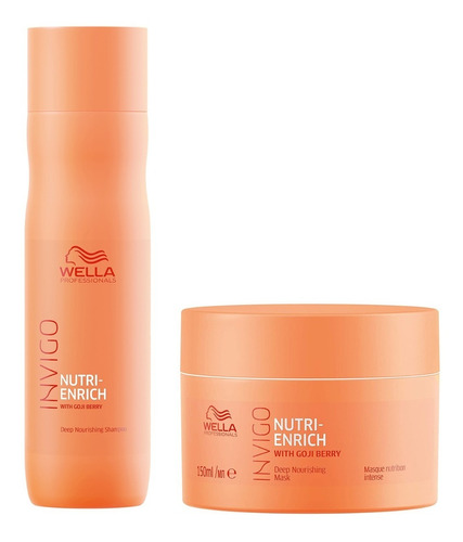 Kit Nutri Enrich Wella Invigo Shampoo 250ml Y Máscara 150ml