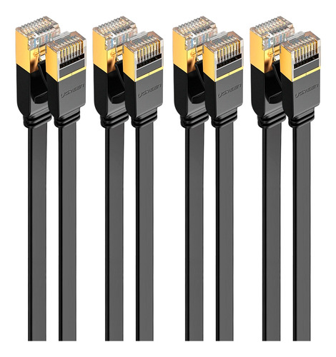 Kit 4 Ugreen Cabo Rede Cat 7 U/ftp Rj45 1000mbs Enthernet 5m