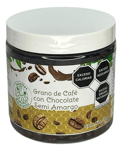 350g Tarro Grano De Cafe Cubierto De Chocolate Semi-amargo