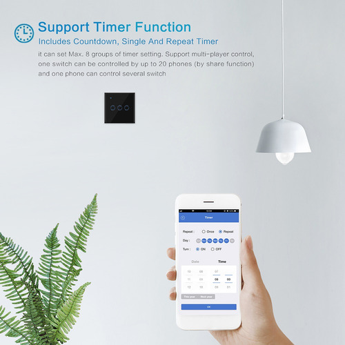 Interruptores Táctiles Inalámbricos De Pared Compatibles Con