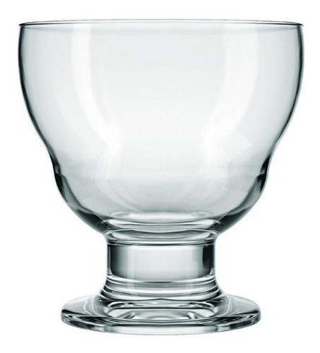 Set 6 Copas De Postre Samba 360ml Vidrio Color Blanco