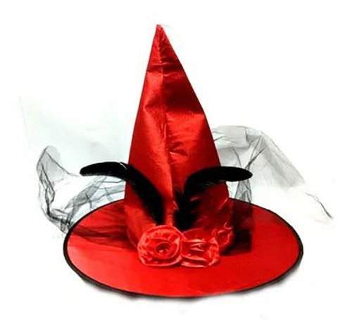 Imagen 1 de 1 de Sombrero De Bruja Para Mujer En Rojo 