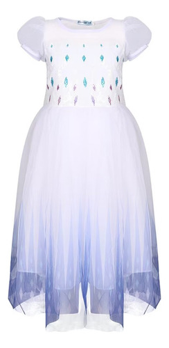 Vestido Elsa Princess Skirt Ice Snow Romance Para Niña, Dulc