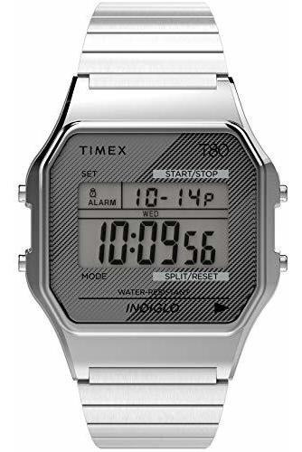 Reloj Timex T80 Tono Plateado Con Correa De Expansión De