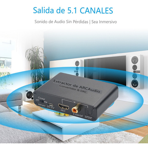 Adaptador De Áudio Com Conversor De Áudio Hd Para Analógico