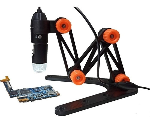 Suporte Base Articulado Usb Digital Microscópio Cor Laranja 127/220V