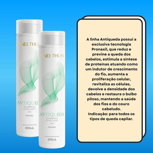 Aneethun Antiqueda Kit 2 Shampoo Estimulante 300ml