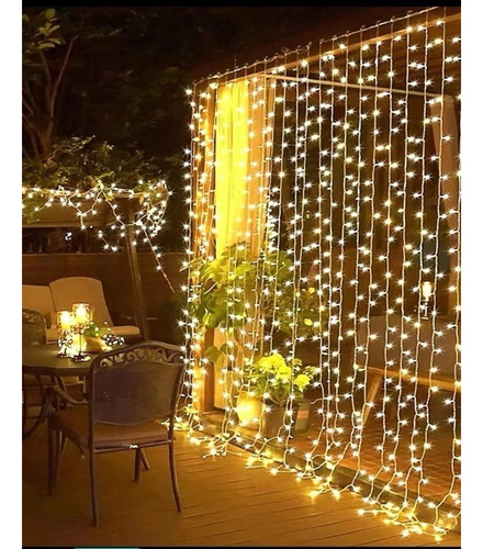 Para Luzes De Natal E Cortina Solar Cascata Decorativa 3m /.