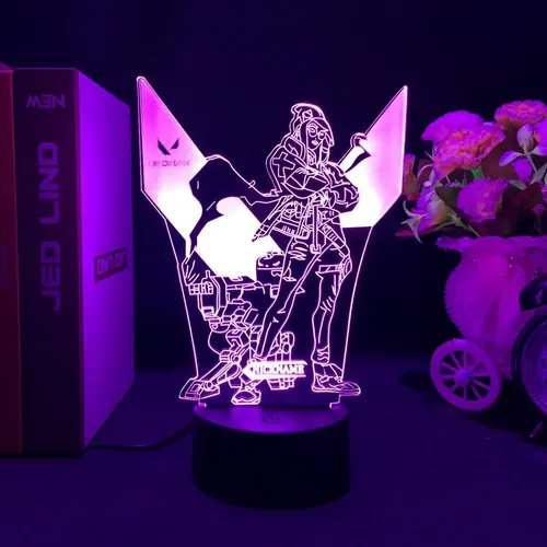 Jogo Valorant Luz Noturna Killjoy Colorida Para Presente