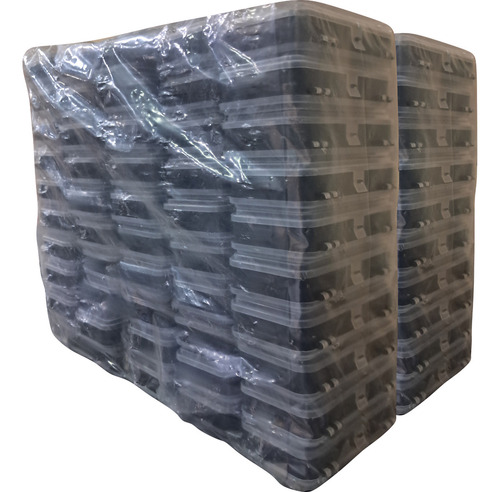 100pçs Estojo Organizador Duplo P/ Pesca Parafusos Bijuteria Cor Preto