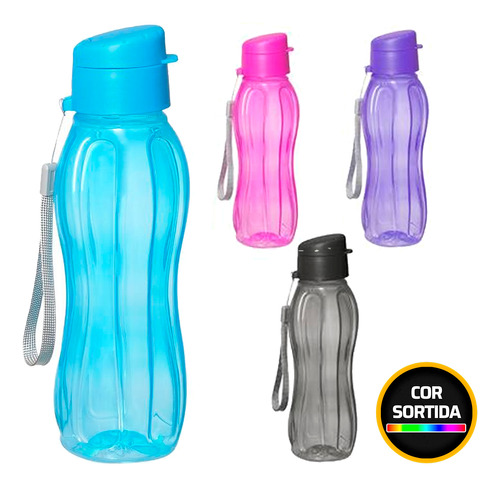 Garrafa Água 600ml Squeeze Academia Escola