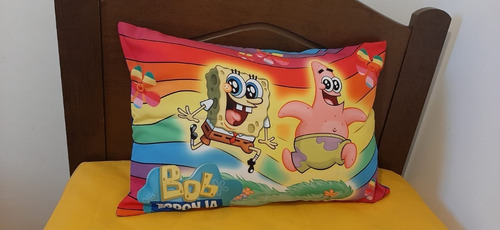 Lençol Cama Solteiro Bob Esponja Patrick Dia Das Crianças Cor Amarelo