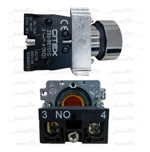 Botão De Comando Com Trava Lay5-ba51 Na 22mm