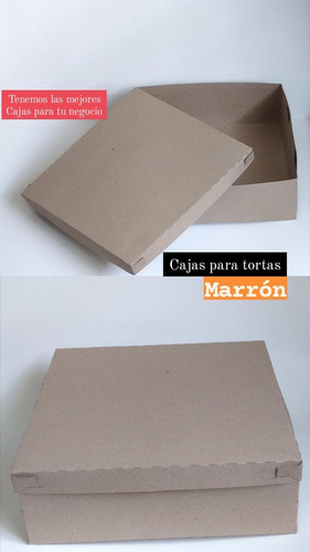 Imagen 2 de 9 de Cajas Para Tortas Marrones, Blancas Y Estampadas