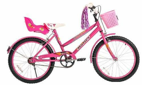Bicicleta urbana infantil Halley Obelix 19075 R20 freno v-brakes color rosa  