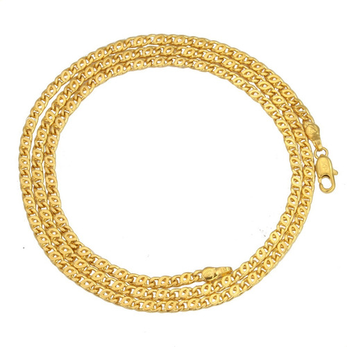 Cadena Collar Tejido Lince Egipcia Oro Laminado 24k Unisex